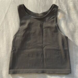 Unknown brand seamless crop high neck tank top